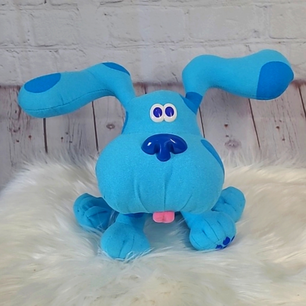 Vintage Tyco 1997 90s Mattel Blues Clues Poseable Blue Plush Stuffed Animal Nick - Picture 15 of 17